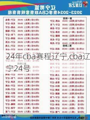 24年cba赛程辽宁,cba辽宁24号