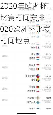 2020年欧洲杯比赛时间安排,2020欧洲杯比赛时间地点