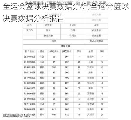 全运会篮球决赛数据分析,全运会篮球决赛数据分析报告