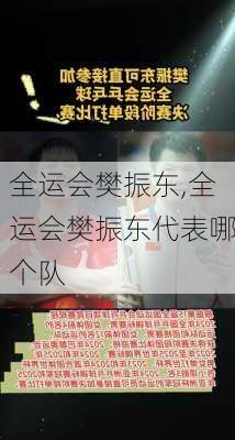 全运会樊振东,全运会樊振东代表哪个队