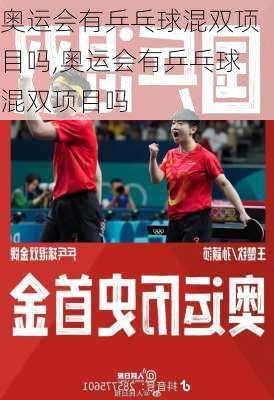 奥运会有乒乓球混双项目吗,奥运会有乒乓球混双项目吗