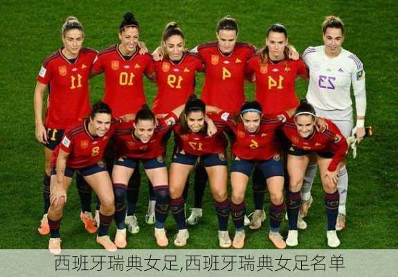 西班牙瑞典女足,西班牙瑞典女足名单