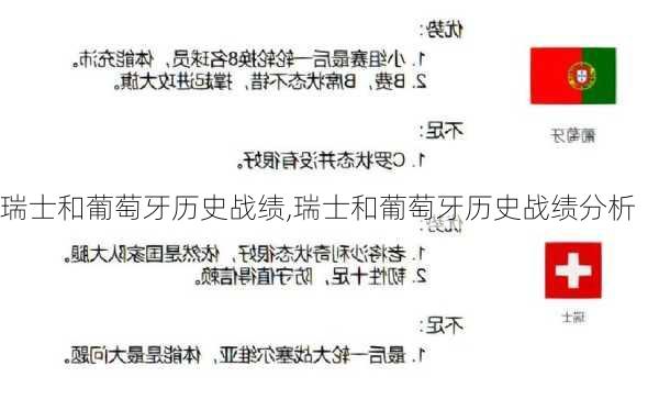 瑞士和葡萄牙历史战绩,瑞士和葡萄牙历史战绩分析