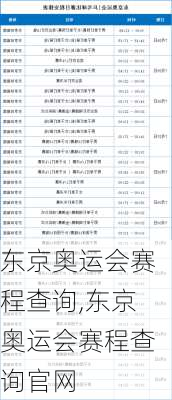东京奥运会赛程查询,东京奥运会赛程查询官网