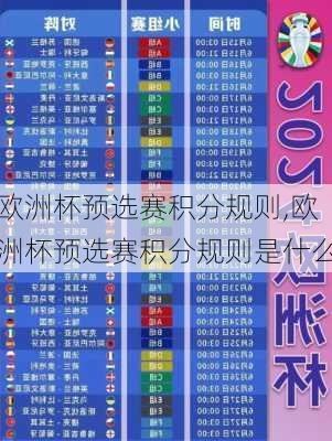 欧洲杯预选赛积分规则,欧洲杯预选赛积分规则是什么