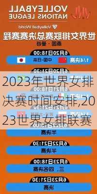 2023年世界女排决赛时间安排,2023世界女排联赛
