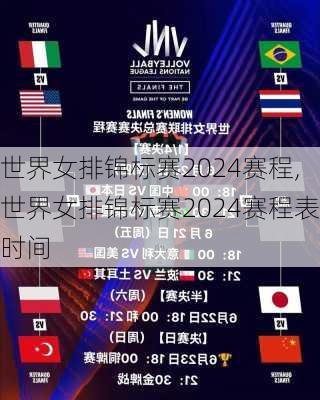 世界女排锦标赛2024赛程,世界女排锦标赛2024赛程表时间