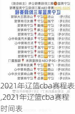 2021年辽篮cba赛程表,2021年辽篮cba赛程时间表