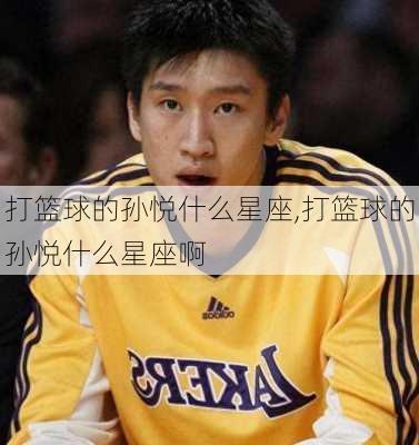 打篮球的孙悦什么星座,打篮球的孙悦什么星座啊