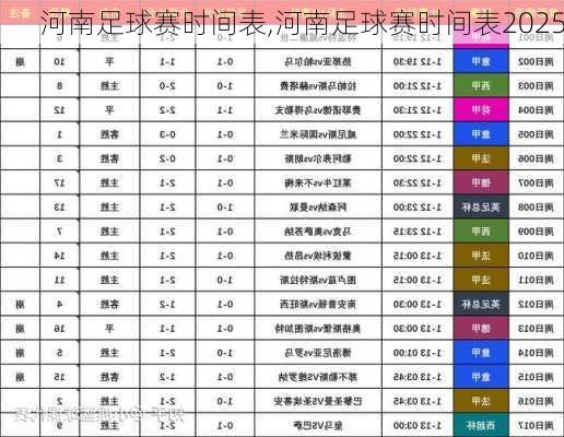 河南足球赛时间表,河南足球赛时间表2025