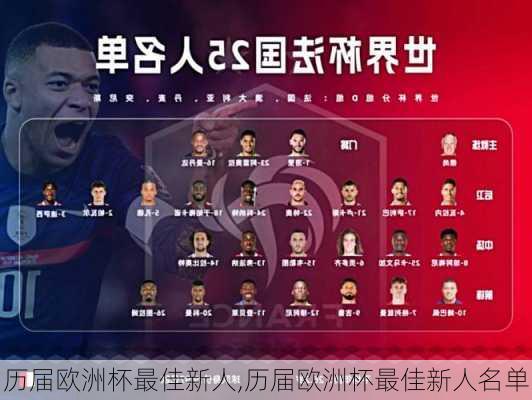 历届欧洲杯最佳新人,历届欧洲杯最佳新人名单