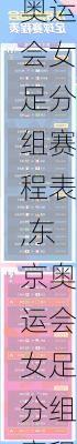 东京奥运会女足分组赛程表,东京奥运会女足分组赛程表格
