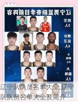 辽宁队队员名单大全,辽宁队队员名单大全及简介