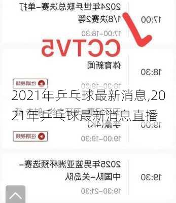 2021年乒乓球最新消息,2021年乒乓球最新消息直播
