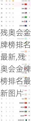 残奥会金牌榜排名最新,残奥会金牌榜排名最新图片