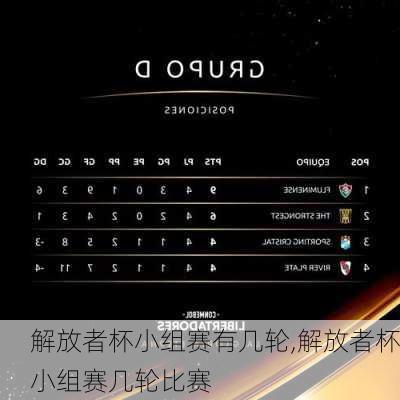 解放者杯小组赛有几轮,解放者杯小组赛几轮比赛