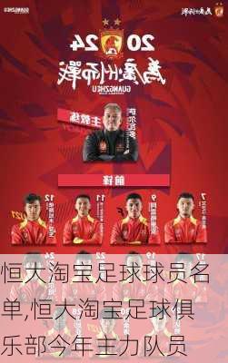 恒大淘宝足球球员名单,恒大淘宝足球俱乐部今年主力队员