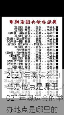 2021年奥运会的举办地点是哪里,2021年奥运会的举办地点是哪里的
