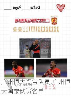 广州恒大淘宝队员,广州恒大淘宝队员名单