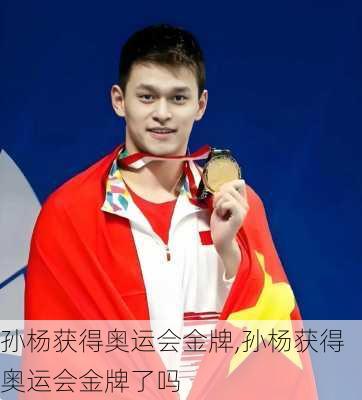 孙杨获得奥运会金牌,孙杨获得奥运会金牌了吗