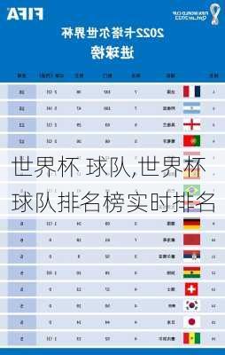 世界杯 球队,世界杯球队排名榜实时排名