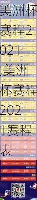 美洲杯赛程2021,美洲杯赛程2021赛程表