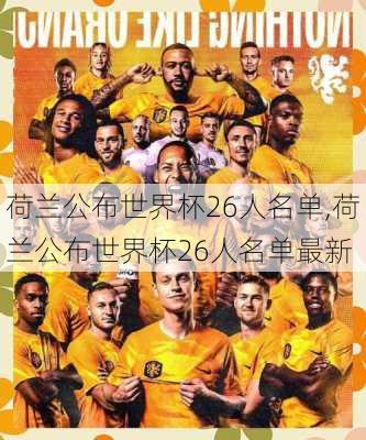 荷兰公布世界杯26人名单,荷兰公布世界杯26人名单最新