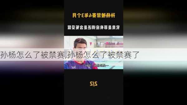 孙杨怎么了被禁赛,孙杨怎么了被禁赛了