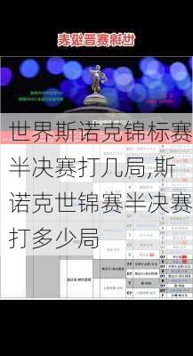 世界斯诺克锦标赛半决赛打几局,斯诺克世锦赛半决赛打多少局