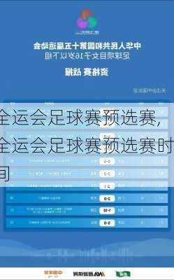 全运会足球赛预选赛,全运会足球赛预选赛时间