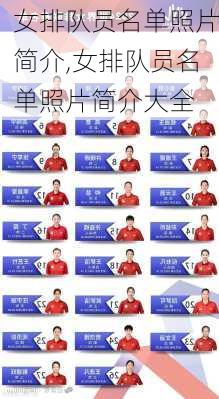 女排队员名单照片简介,女排队员名单照片简介大全