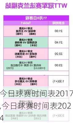 今日球赛时间表2017,今日球赛时间表2024