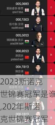 2023斯诺克世锦赛冠军是谁,202年斯诺克世锦赛冠军