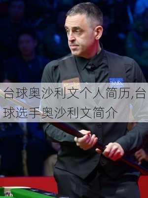 台球奥沙利文个人简历,台球选手奥沙利文简介