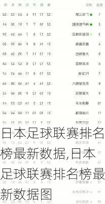 日本足球联赛排名榜最新数据,日本足球联赛排名榜最新数据图