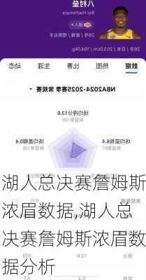 湖人总决赛詹姆斯浓眉数据,湖人总决赛詹姆斯浓眉数据分析