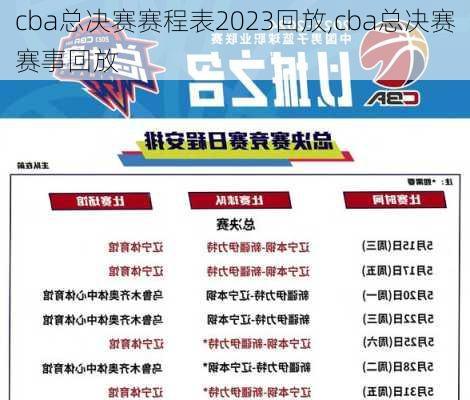 cba总决赛赛程表2023回放,cba总决赛赛事回放