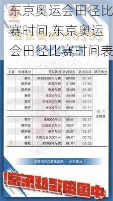 东京奥运会田径比赛时间,东京奥运会田径比赛时间表