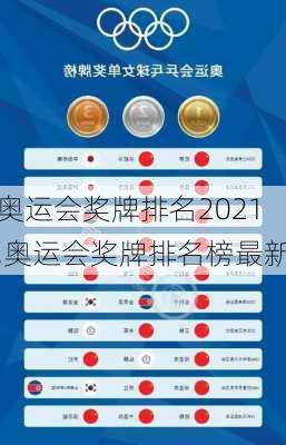 奥运会奖牌排名2021,奥运会奖牌排名榜最新