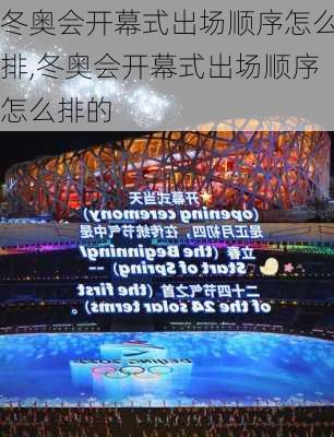 冬奥会开幕式出场顺序怎么排,冬奥会开幕式出场顺序怎么排的