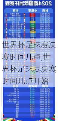 世界杯足球赛决赛时间几点,世界杯足球赛决赛时间几点开始