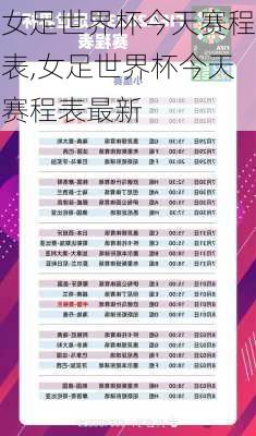 女足世界杯今天赛程表,女足世界杯今天赛程表最新