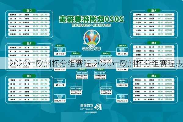 2020年欧洲杯分组赛程,2020年欧洲杯分组赛程表