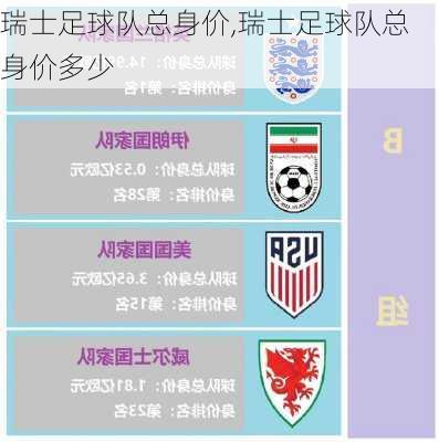 瑞士足球队总身价,瑞士足球队总身价多少