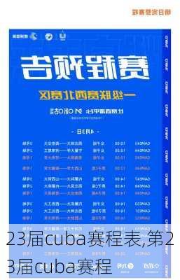 23届cuba赛程表,第23届cuba赛程