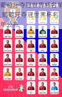 葡萄牙夺冠世界杯名单,葡萄牙夺冠世界杯名单公布