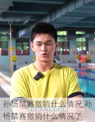 孙杨禁赛撤销什么情况,孙杨禁赛撤销什么情况了
