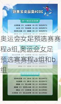 奥运会女足预选赛赛程a组,奥运会女足预选赛赛程a组和b组