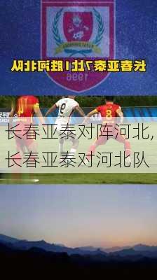 长春亚泰对阵河北,长春亚泰对河北队