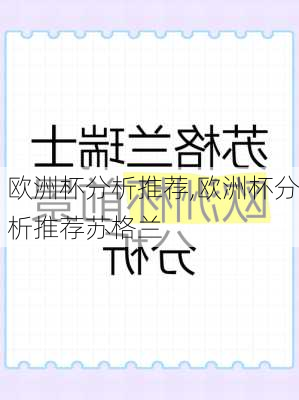 欧洲杯分析推荐,欧洲杯分析推荐苏格兰